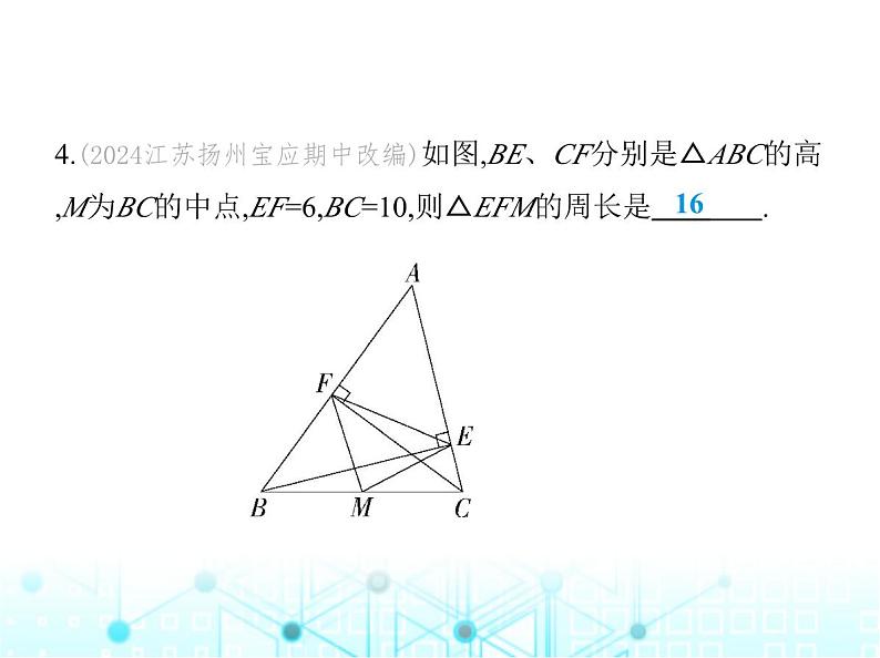 苏科版初中八年级数学上册2-5等腰三角形的轴对称性第四课时直角三角形的性质课件07