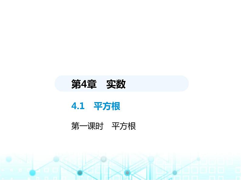 苏科版初中八年级数学上册4-1平方根第一课时平方根课件01