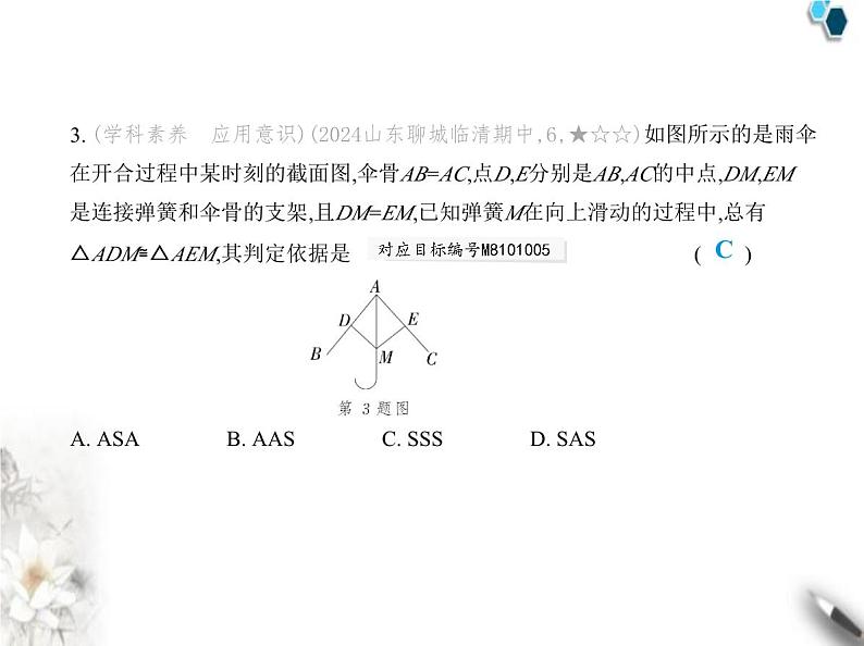 青岛版初中八年级数学上册第1章素养提优测试卷课件04