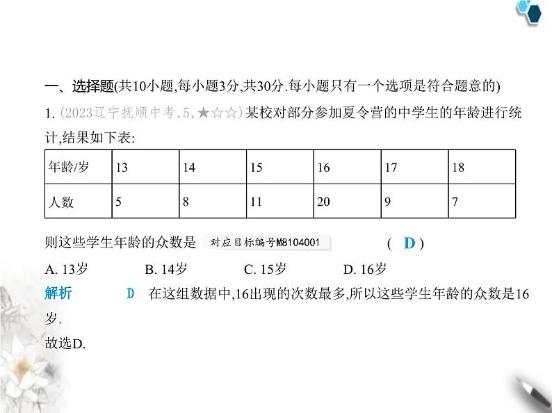 青岛版初中八年级数学上册第4章素养基础测试卷课件第2页