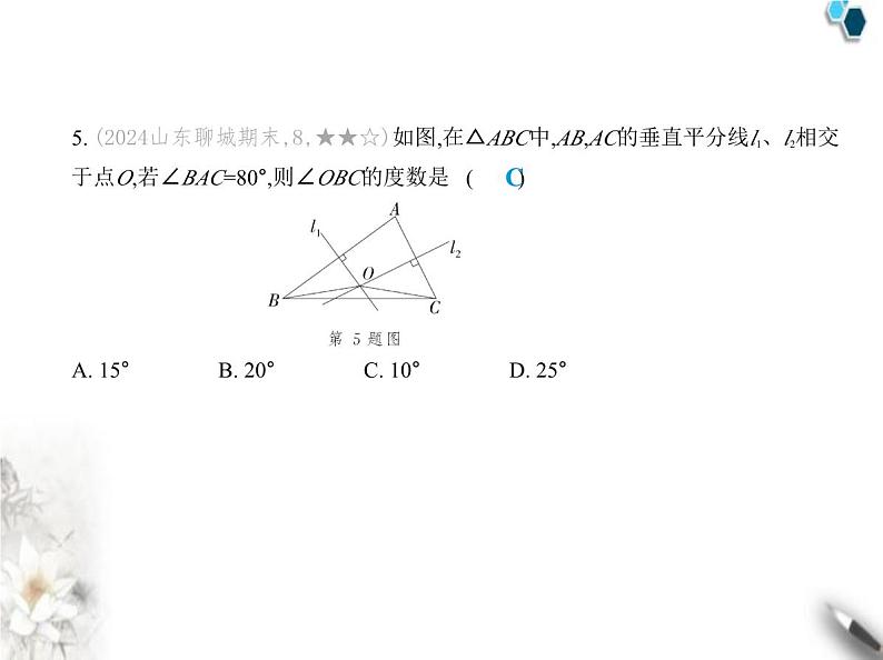 青岛版初中八年级数学上册期末素养综合测试卷(二)课件07