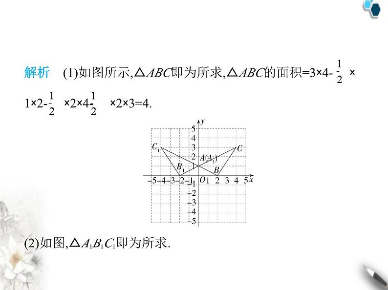 青岛版初中八年级数学上册2-2轴对称的基本性质第2课时轴对称及坐标变化课件第6页