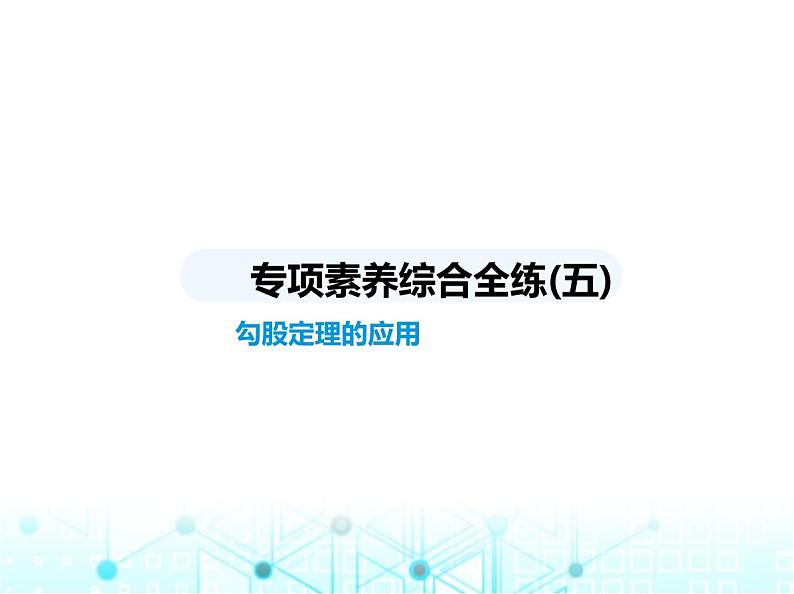 苏科版初中八年级数学上册专项素养综合练(五)勾股定理的应用课件第1页