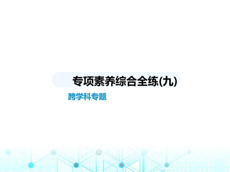 苏科版初中八年级数学上册专项素养综合练(九)跨学科专题课件第1页