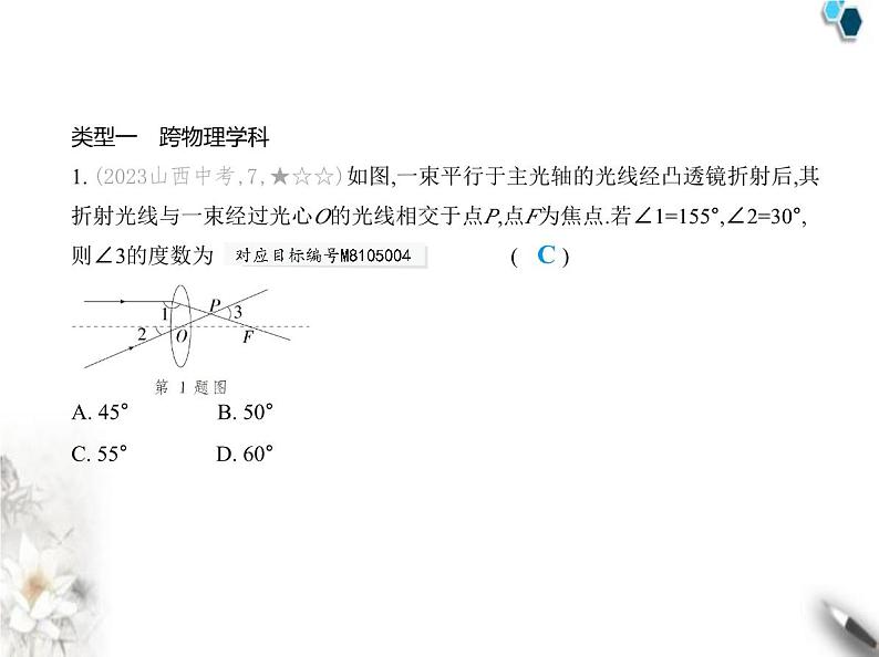 青岛版初中八年级数学上册专项素养巩固训练卷(八)跨学科专题课件02