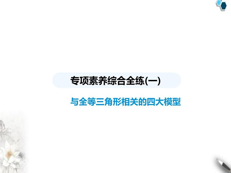 青岛版初中八年级数学上册专项素养综合练(一)与全等三角形相关的四大模型课件01