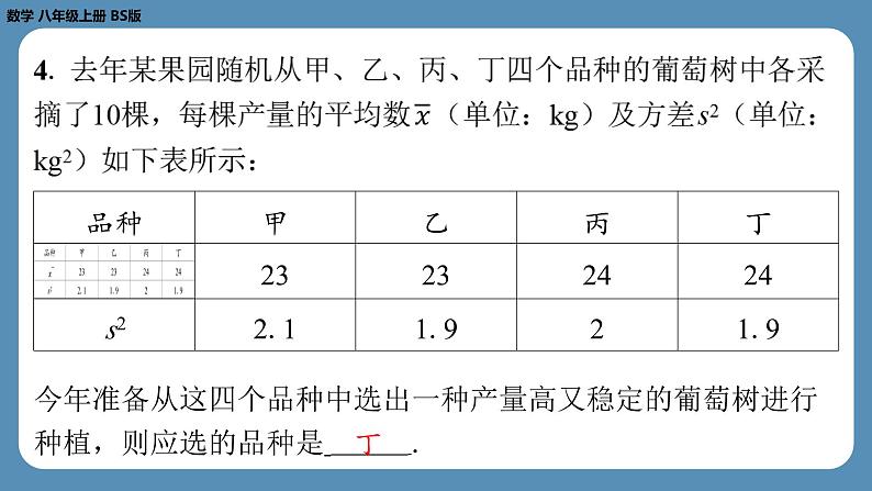 2024-2025学年度北师版八上数学6.4数据的离散程度（第一课时）【课外培优课件】第4页