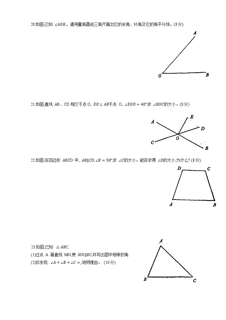 河南省洛阳市洛宁县2023-2024学年七年级上学期期末质量检测数学试卷(含答案)03