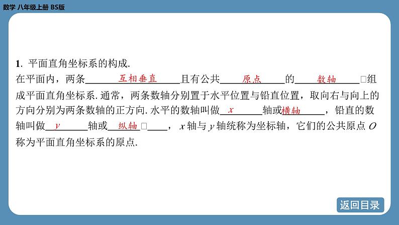 2024-2025学年度北师版八上数学3.2平面直角坐标系（第一课时）【课件】第4页