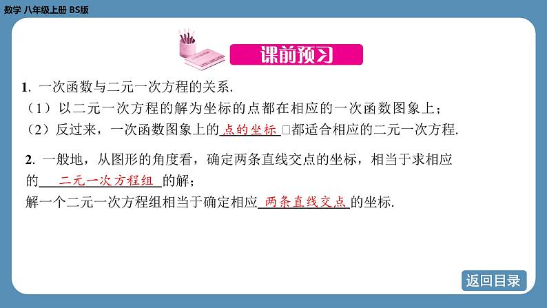 2024-2025学年度北师版八上数学5.6二元一次方程与一次函数【课件】第4页