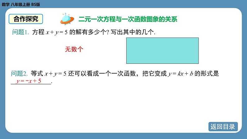 2024-2025学年度北师版八上数学5.6二元一次方程与一次函数【课件】第8页