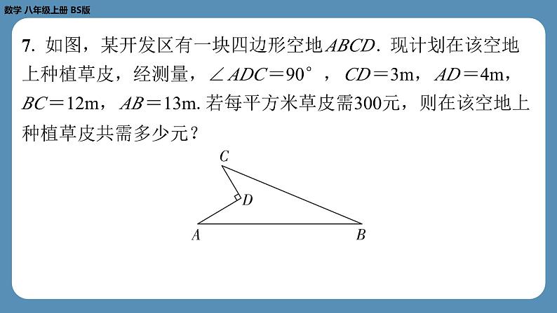 北师版八上数学专题1勾股定理及其逆定理在平面几何中的应用（课外培优课件）第8页