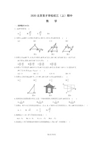 2020北京育才学校初三上学期期中数学试卷