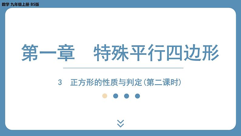 2024-2025学年度北师版九上数学1.3正方形的性质与判定(第二课时)【课外培优课件】第1页