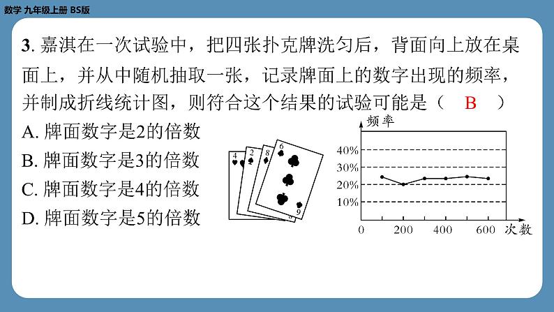 2024-2025学年度北师版九上数学3.2用频率估计概率【课外培优课件】第4页