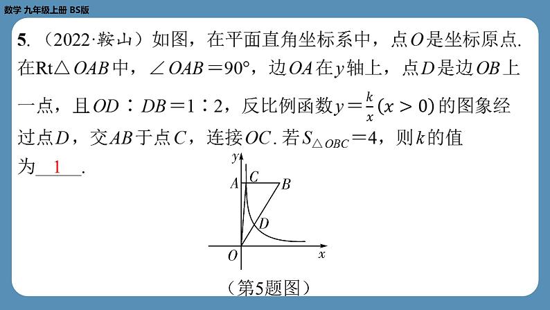 2024-2025学年度北师版九上数学-第六章-反比例函数-回顾与思考【课外培优课件】第5页