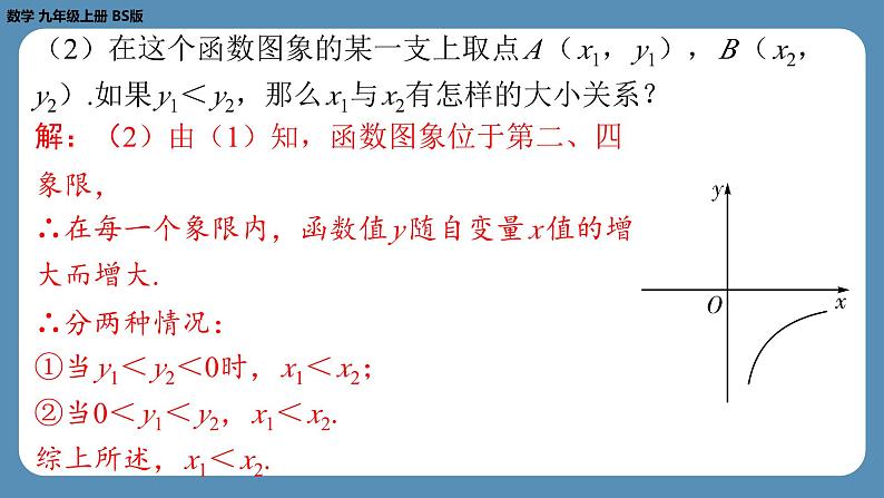 2024-2025学年度北师版九上数学6.2反比例函数的图象与性质（第二课时）【课外培优课件】第8页