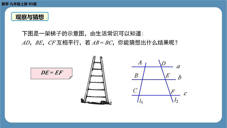 2024-2025学年度北师版九上数学4.2平行线分线段成比例【课件】第6页