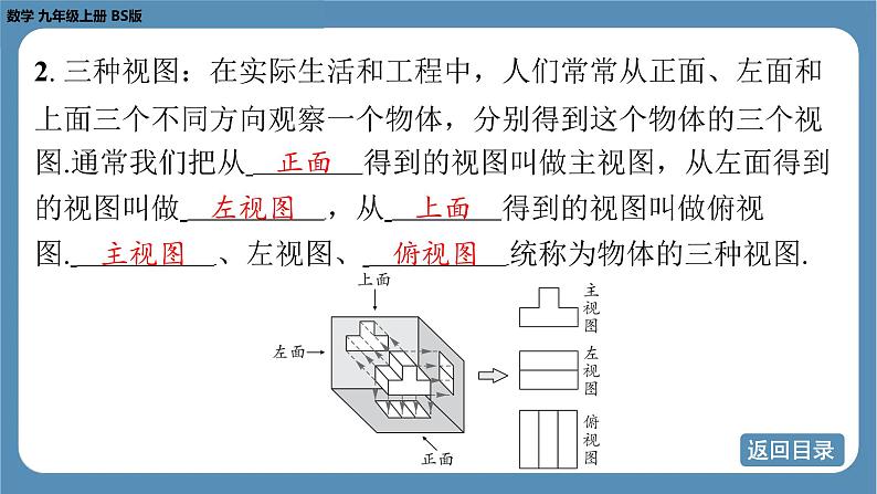 2024-2025学年度北师版九上数学5.2 视　图（第一课时）【课件】第5页