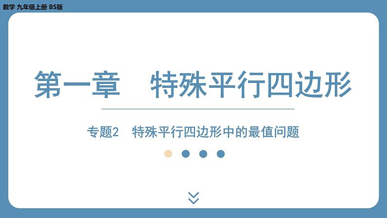 2024-2025学年度北师版九上数学-专题2-特殊平行四边形中的最值问题【课件】第1页