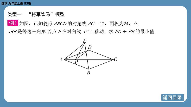 2024-2025学年度北师版九上数学-专题2-特殊平行四边形中的最值问题【课件】第6页