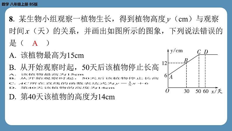 2024-2025学年度北师版八上数学-第十周自主评价练习（课件）08