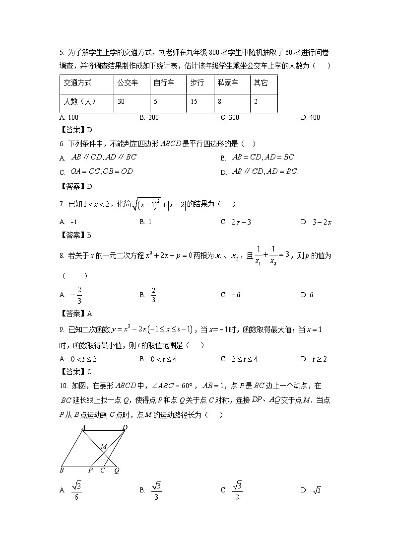 [数学]乐山市2024年中考真题数学试题第2页