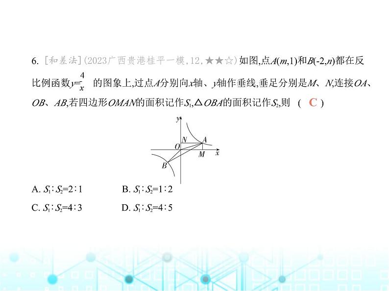 沪科版初中九年级数学上册专项素养巩固训练卷(三)反比例函数中k的几何意义练课件第8页