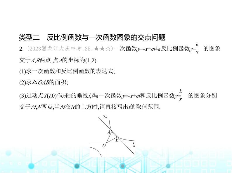 沪科版初中九年级数学上册专项素养巩固训练卷(四)反比例函数与一次函数的综合题练课件第4页