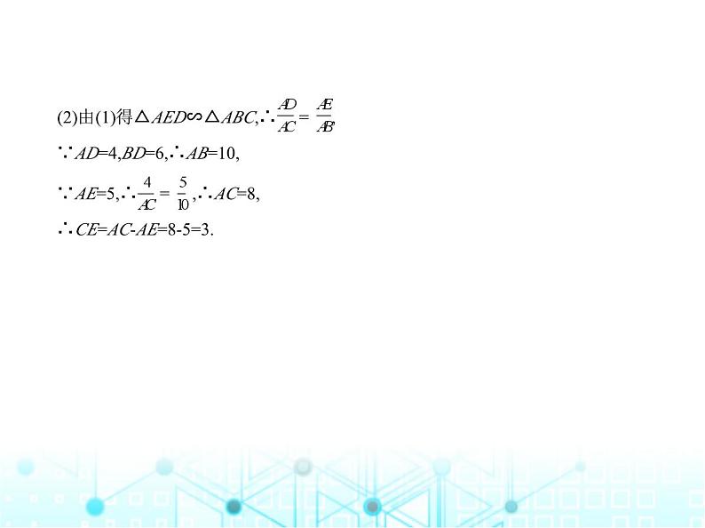 沪科版初中九年级数学上册专项素养巩固训练卷(六)相似三角形的基本类型练课件第5页