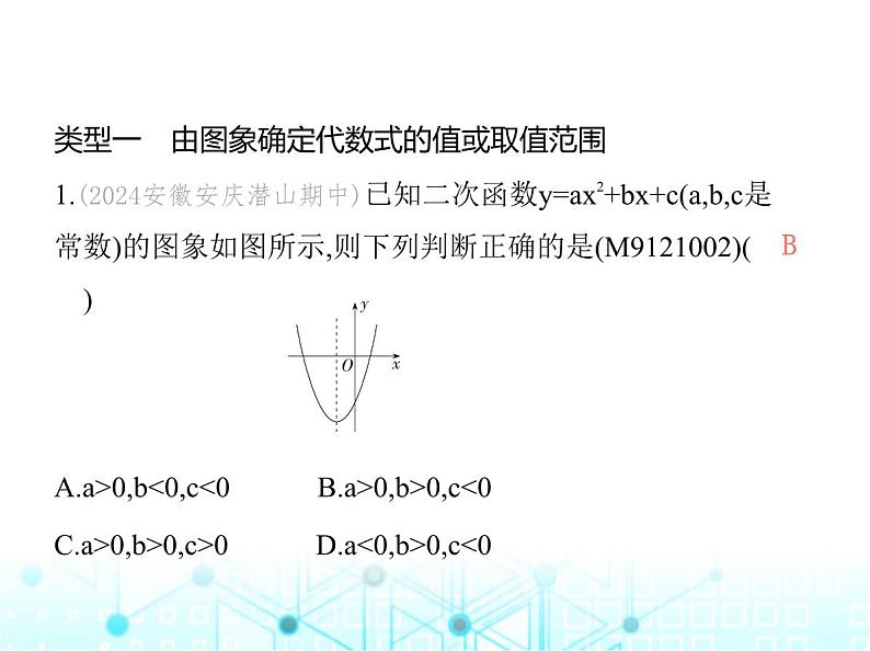 沪科版初中九年级数学上册专项素养综合练(二)二次函数图象信息题课件第2页