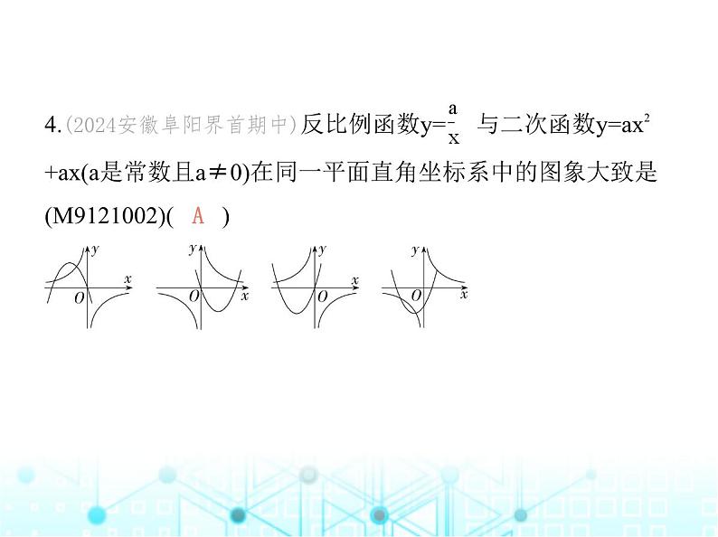 沪科版初中九年级数学上册专项素养综合练(二)二次函数图象信息题课件第8页