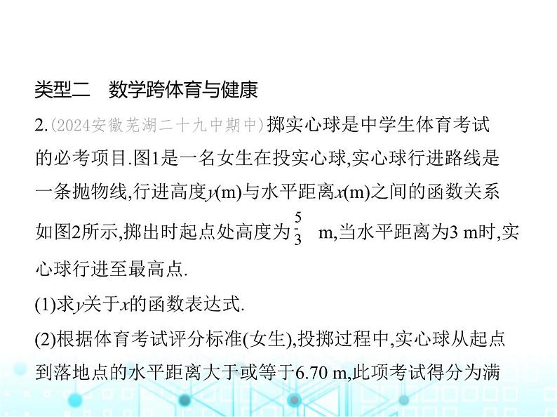 沪科版初中九年级数学上册专项素养综合练(九)跨学科试题课件第5页