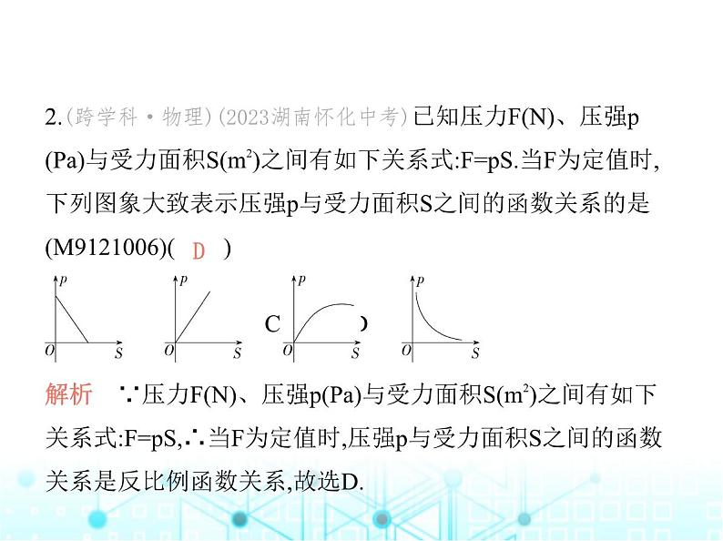 沪科版初中九年级数学上册21-5反比例函数第二课时反比例函数的图象和性质课件03