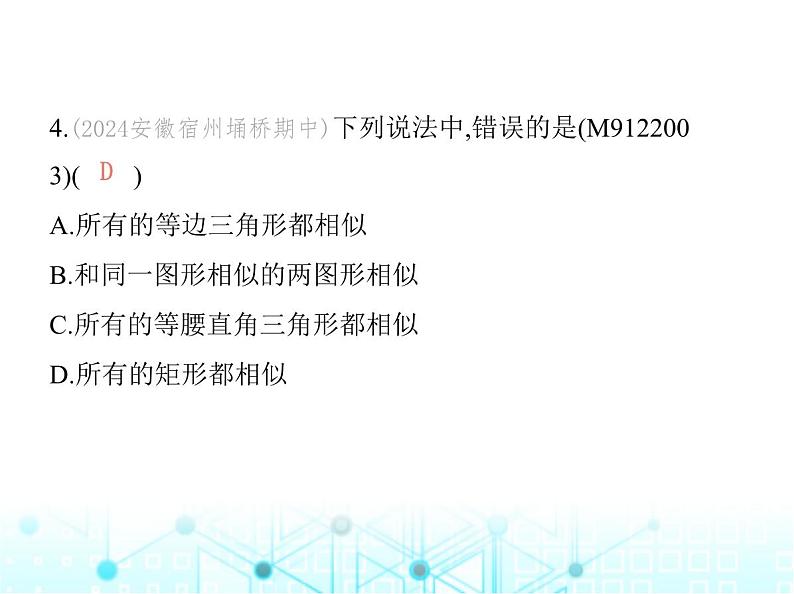 沪科版初中九年级数学上册22-1比例线段第一课时相似图形基础过关练课件第7页