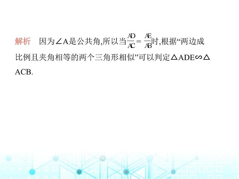 沪科版初中九年级数学上册22-2相似三角形的判定第三课时相似三角形的判定定理2基础过关练课件03