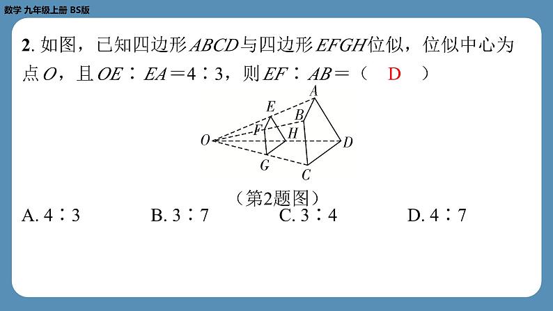 北师版九上数学4.8图形的位似（第一课时）（课外培优课件）03