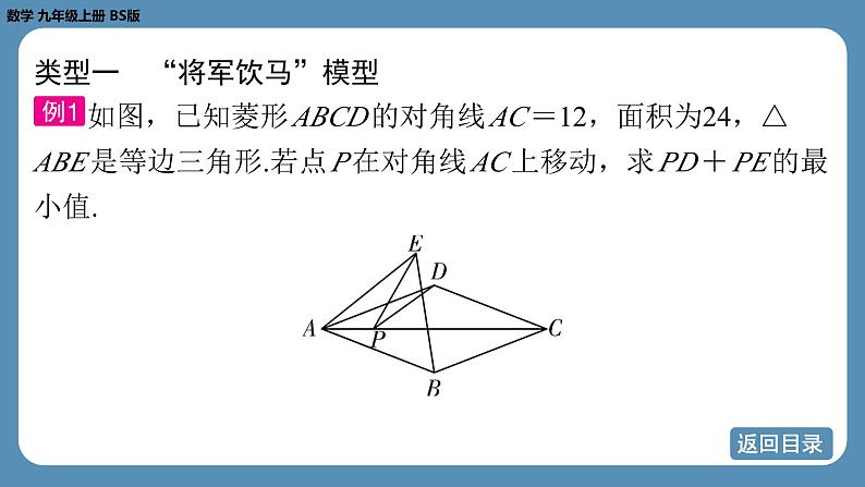 北师版九上数学专题2特殊平行四边形中的最值问题课件第6页