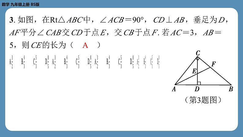 北师版九上数学专题7相似三角形中常作的辅助线（课外培优课件）第4页