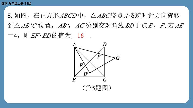 北师版九上数学专题6相似三角形的基本模型（课外培优课件）第6页