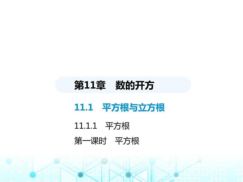 华东师大版初中八年级数学上册11-1-1第一课时平方根课件第1页