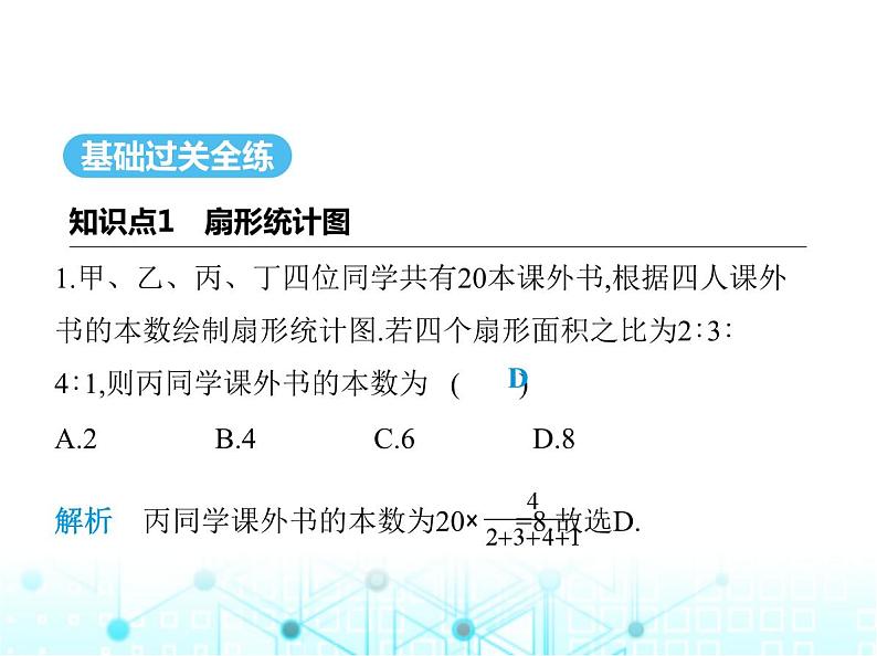 华东师大版初中八年级数学上册15-2-1扇形统计图课件02