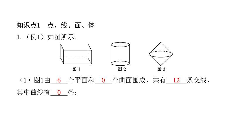 北师版七上数学1.1生活中的立体图形 第2课时 认识点、线、面、体 课件第4页