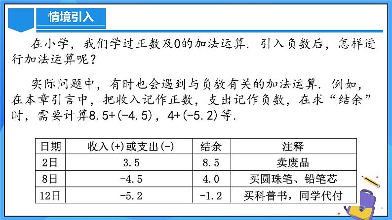 人教版七年级数学上册  2.1.1.1 有理数的加法  PPT+导学案+教学设计+分层练习04