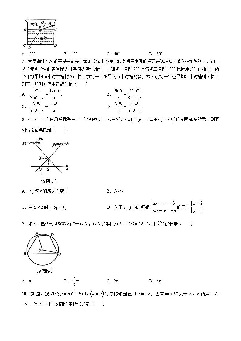 2024年辽宁省朝阳市建平县九年级毕业考试模拟数学试题第2页