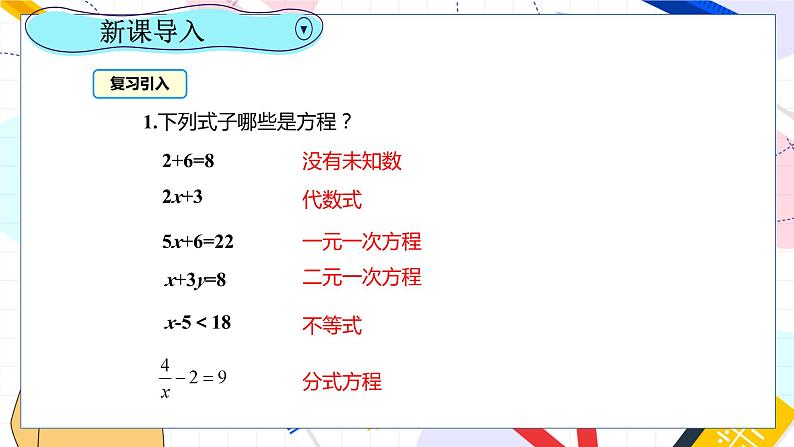 九年级数学湘教版上册 第2章 2.1一元二次方程 PPT课件第3页