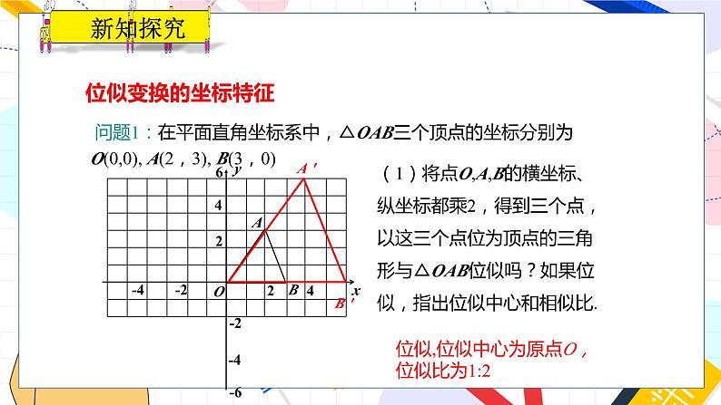 九年级数学湘教版上册 第3章 3.6.2 平面直角坐标系中的位似图形 PPT课件第4页