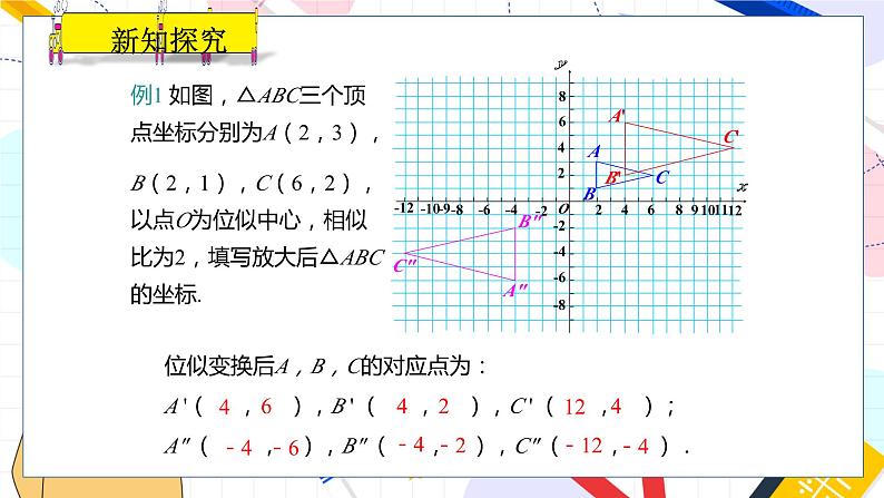 九年级数学湘教版上册 第3章 3.6.2 平面直角坐标系中的位似图形 PPT课件第7页