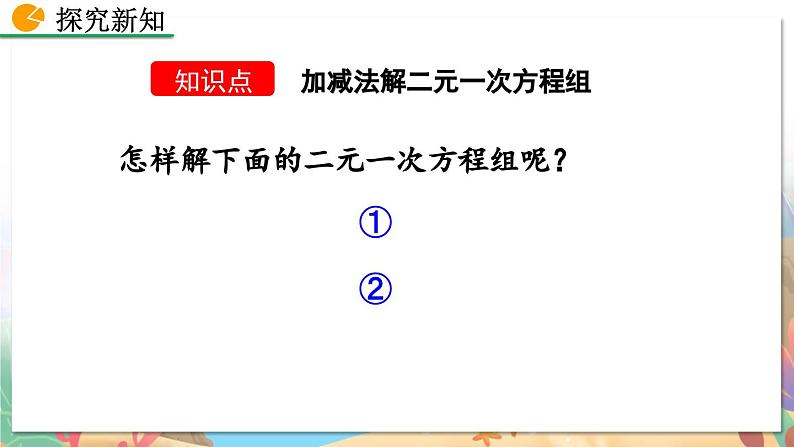 8年级数学北师版上册 第5章 5.2 求解二元一次方程组（第2课时） PPT课件第4页