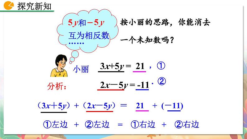 8年级数学北师版上册 第5章 5.2 求解二元一次方程组（第2课时） PPT课件第7页